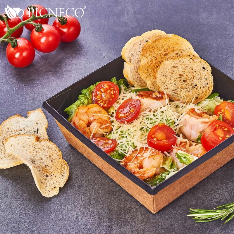 товар Контейнер бумажный 550мл, черный, серия OneClick, (крышка отдельно) OK055C